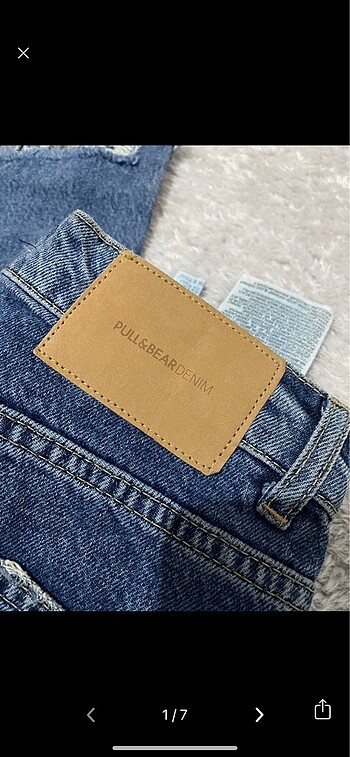 Pull bear taş ve inci detaylı jean