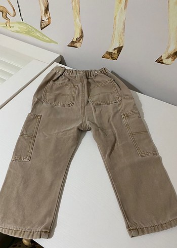 Erkek Çocuk Bol Kesim Kahverengi Kot Pantolon - Görsel 2