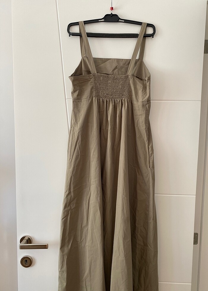 Kadın kare yaka düz elbise - Görsel 3