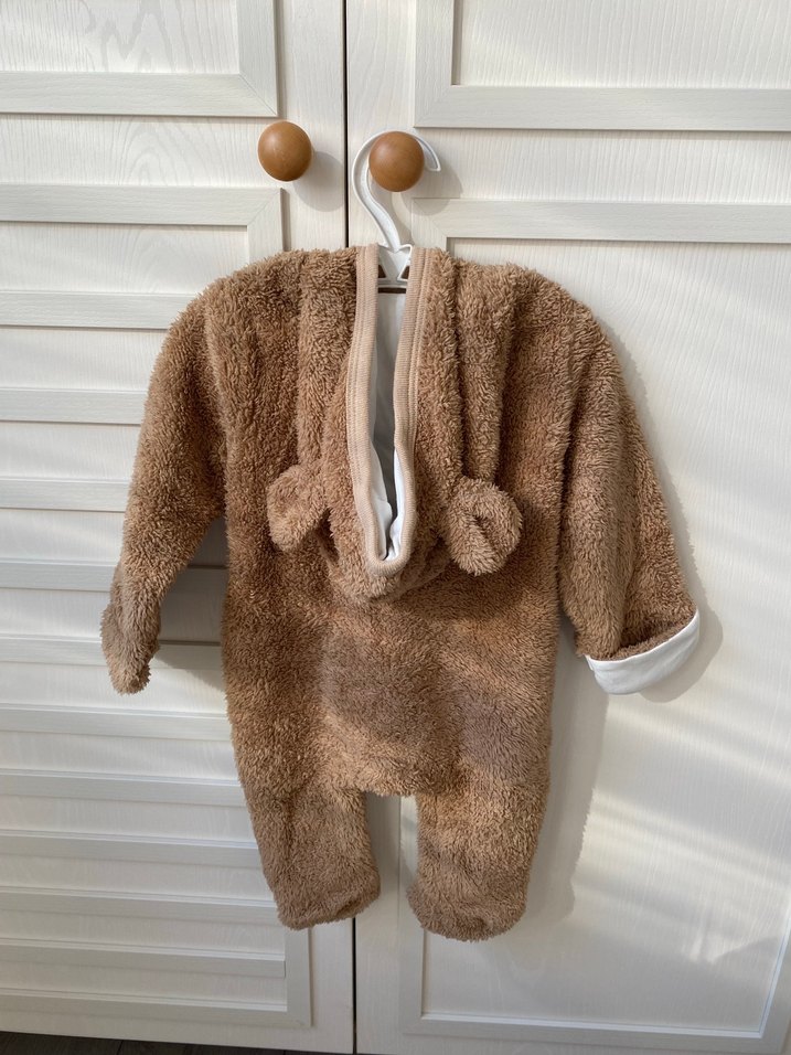 Kahverengi Kürklü Bebek Tulumu - Görsel 2