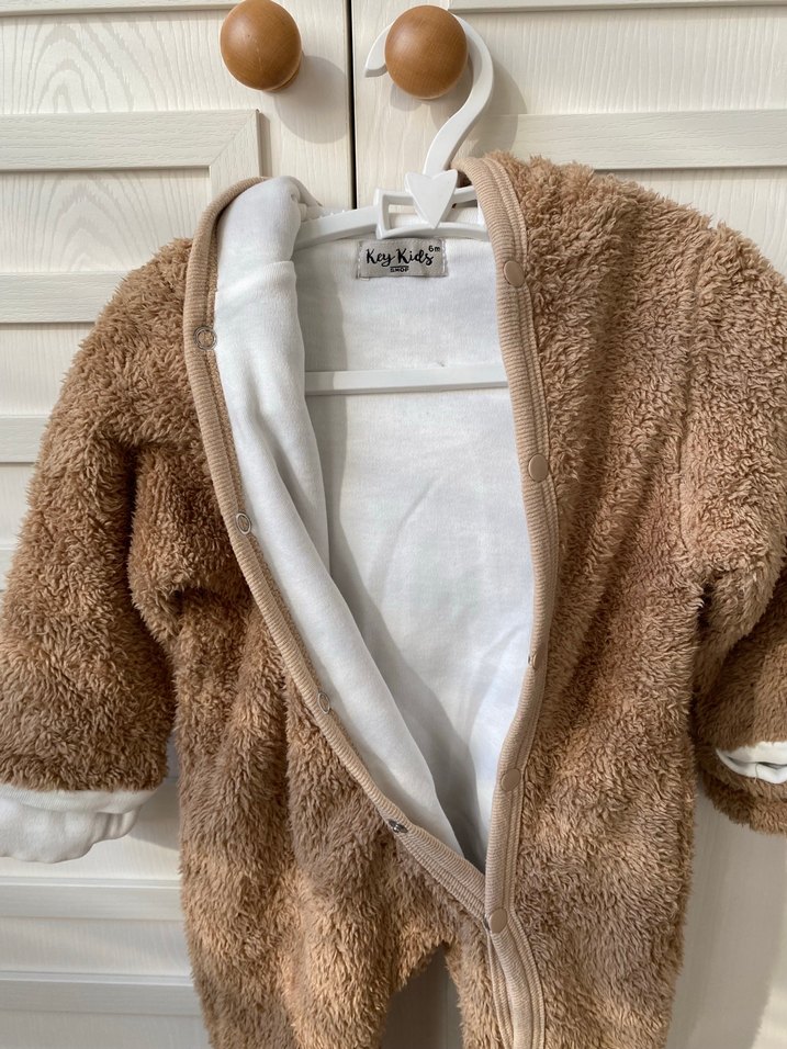 Kahverengi Kürklü Bebek Tulumu - Görsel 3