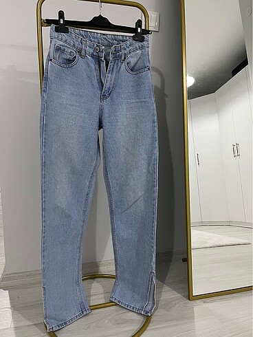 Yüksek bel wide leg jean