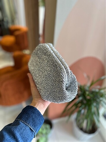 Beden Gümüş örgü çanta (handmade)