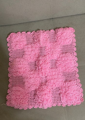 Bohem Tarzı Beyaz El Yapımı Örgü sabun bezi - Görsel 3