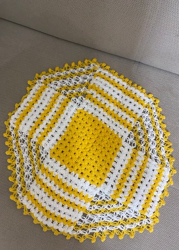 Bohem Tarzı Beyaz El Yapımı Örgü sabun bezi - Görsel 6