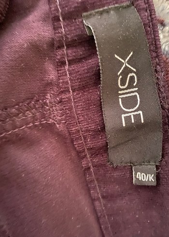 Mor Süet Kadın Kumaş Pantolon - Görsel 6