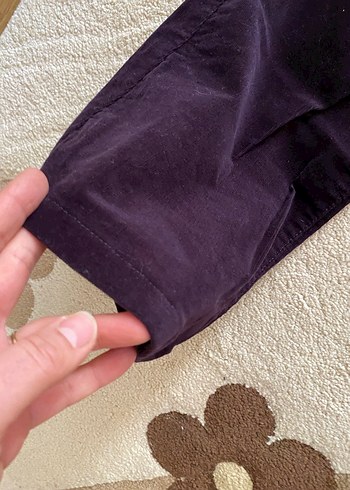 Mor Süet Kadın Kumaş Pantolon - Görsel 2