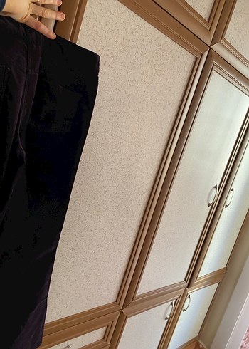 Mor Süet Kadın Kumaş Pantolon - Görsel 3