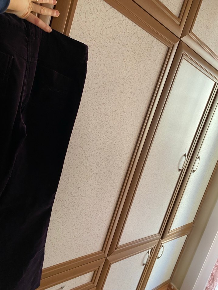 Mor Süet Kadın Kumaş Pantolon - Görsel 3