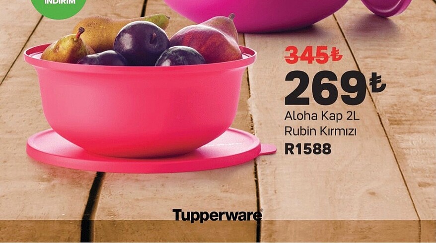 Tupperware aloha saklama kabı