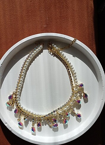 İncili parıltı deluxe kolye - Görsel 2