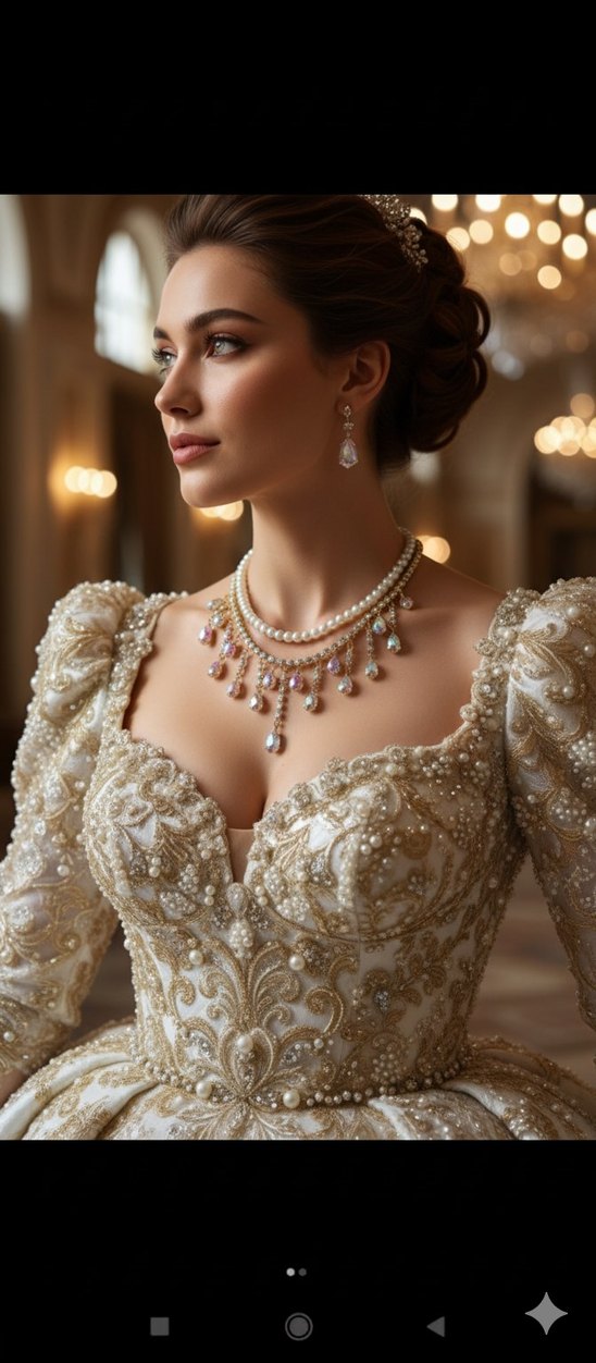 İncili parıltı deluxe kolye - Görsel 3