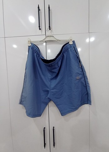 Düğmeli Mavi Erkek Midi Yüzme Şortu - Görsel 6