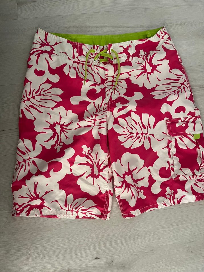 Pembe Çiçek Desenli Erkek  Mayo - Görsel 2