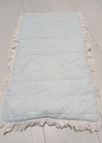 Aziz Bebe Nakış Detaylı Mavi Keten Bebek Uyku Seti - Görsel 5