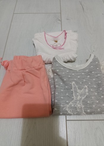 Dantel Detaylı Nakışlı Bebek Kız Kıyafet Seti