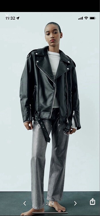 Zara Zara oversize deri çeket