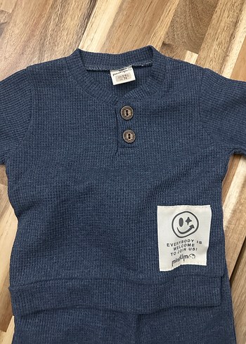 Uzun Kollu lacivert Bebek Takım - Görsel 2