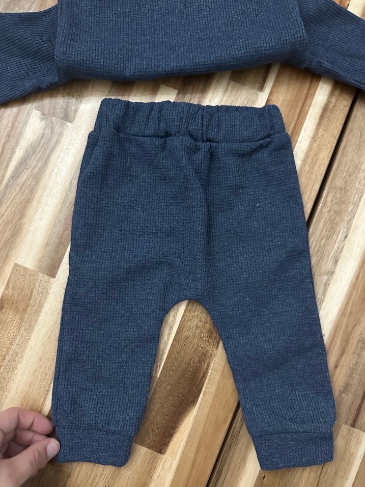Uzun Kollu lacivert Bebek Takım - Görsel 4