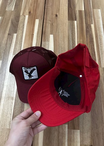 Koyu Kırmızı Erkek Spor Şapkalar - Görsel 3