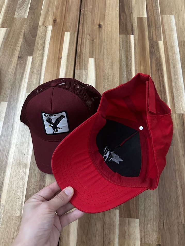 Koyu Kırmızı Erkek Spor Şapkalar - Görsel 3