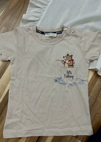 Düğmeli, Baskılı Erkek Çocuk Tişörtü - Görsel 2