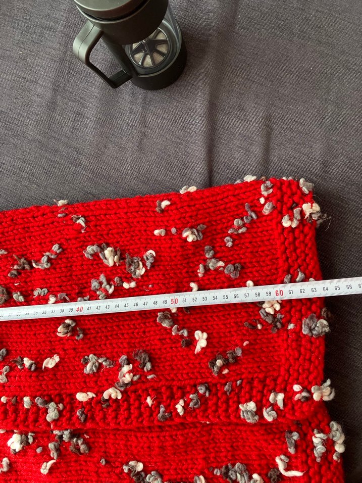 Kırmızı Örgü Kadın Süveter - Görsel 5