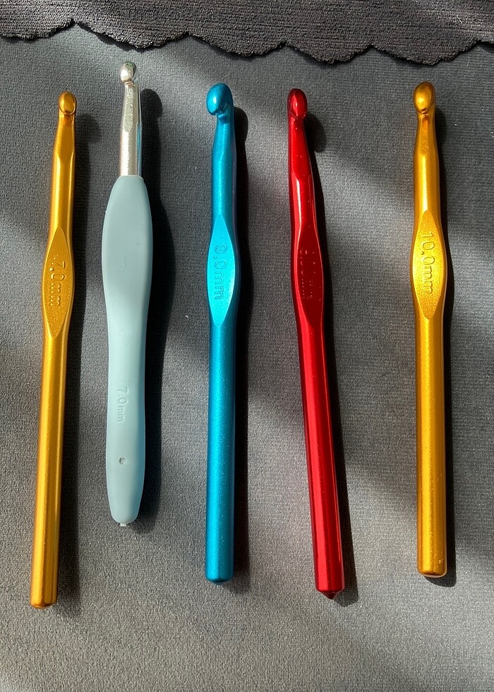 7, 9, 10 mm lik örgü tığlar - Görsel 3