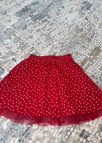 LC Waikiki Lc Waikiki Kız Çocuk Pamuklu Kırmızı Etek