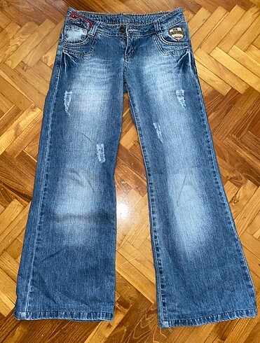 vintage düşük bel kot pantolon
