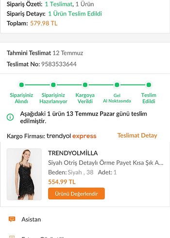 Trendyol & Milla Parlak Siyah Mini Abiye Elbise