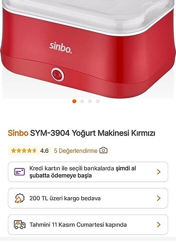 Sinbo yoğurt makinesi 