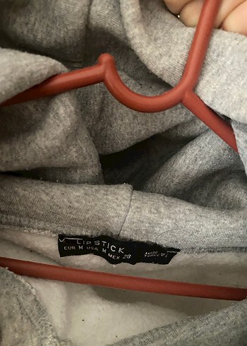 38 Beden Gri Kapüşonlu Rahat Oversize Sweatshirt