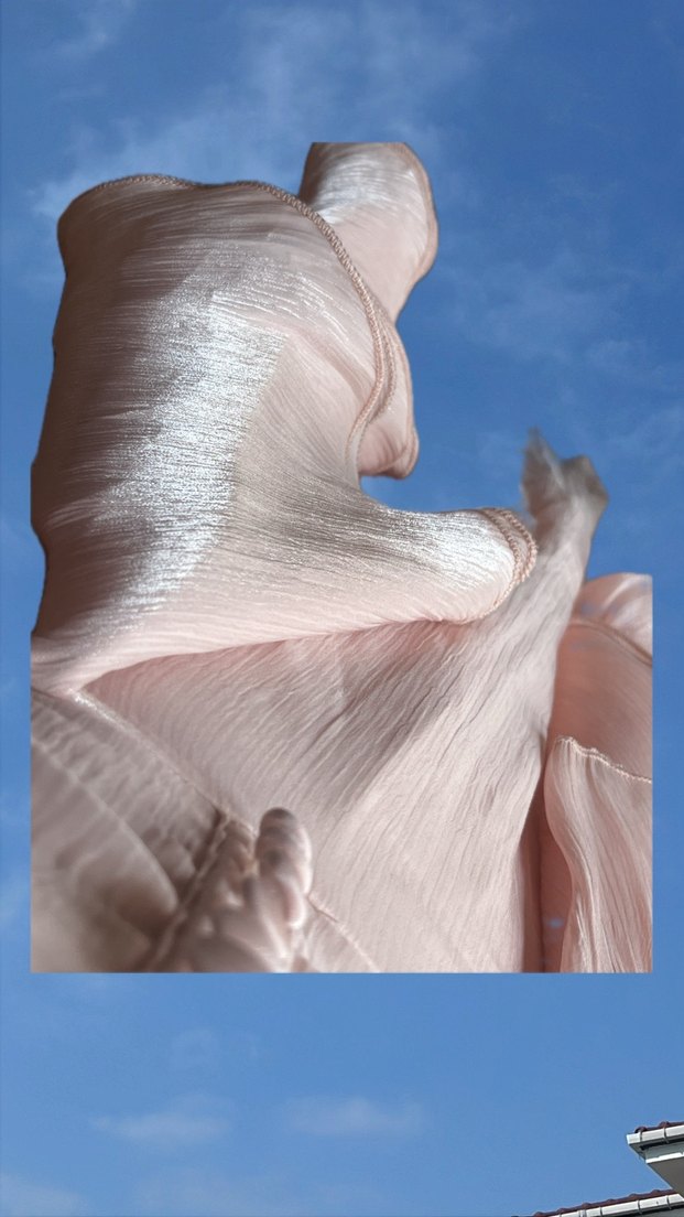 Pudra Renkli Uzun Volanlı Straplez Kadın ABİYE - Görsel 2