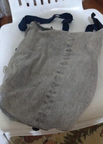 Düğmeli Gri Denim Kadın Çanta - Görsel 2