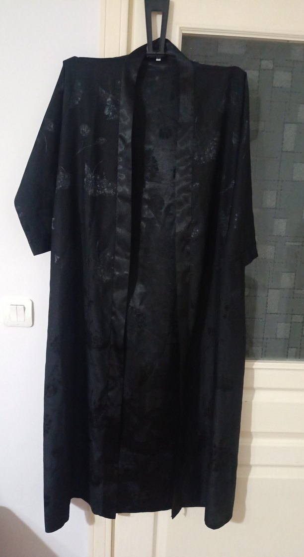 Siyah Uzun Kadın Gotik Sabahlık - Görsel 4