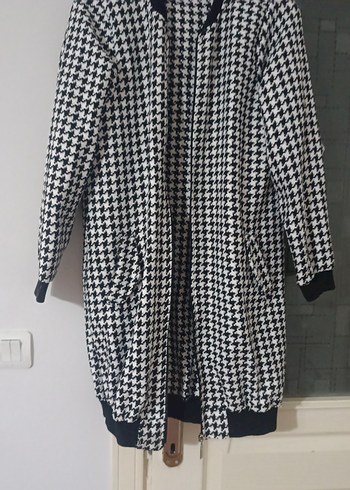 Düğmeli Midi Kadın Gri Ceket - Görsel 3