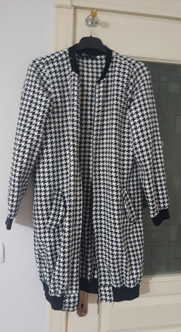 Düğmeli Midi Kadın Gri Ceket - Görsel 4