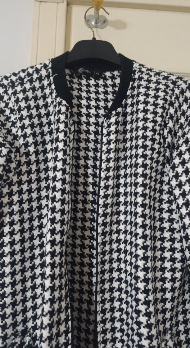 Düğmeli Midi Kadın Gri Ceket - Görsel 5