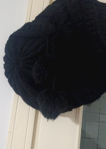 Kadın Siyah Örgü Goth Bere - Görsel 3