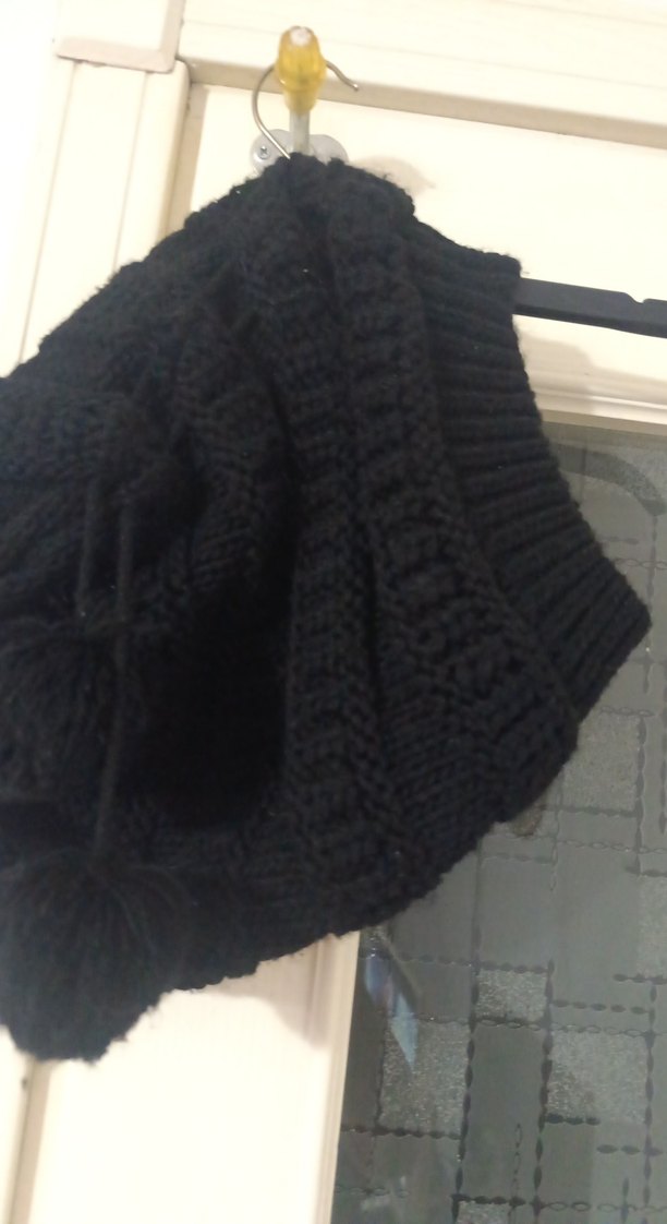 Kadın Siyah Örgü Goth Bere - Görsel 2