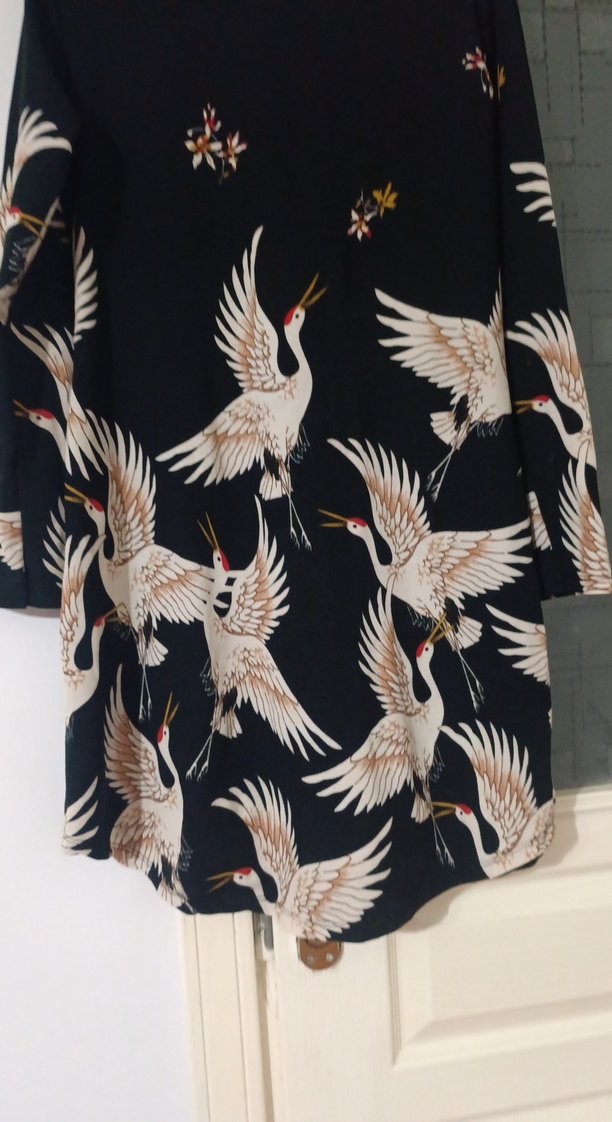 Uzun Kollu Baskılı Bohem Kadın Kimono - Görsel 3