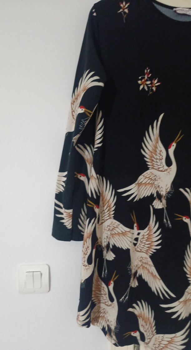 Uzun Kollu Baskılı Bohem Kadın Kimono - Görsel 2