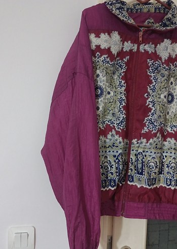 Bordo Desenli Bohem Kadın Ceket - Görsel 4