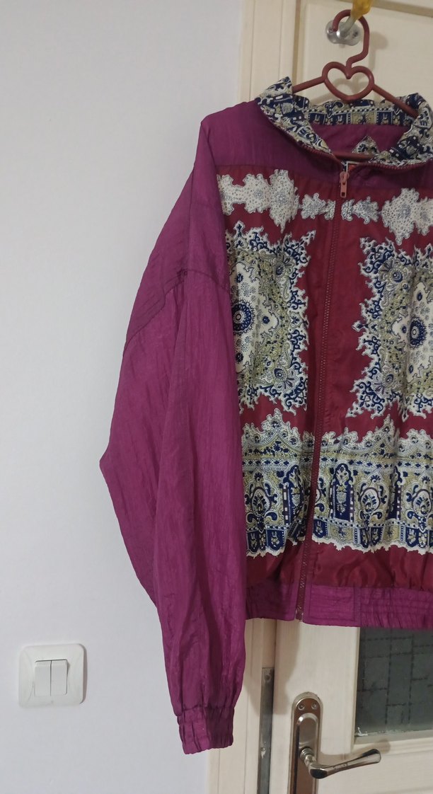 Bordo Desenli Bohem Kadın Ceket - Görsel 4