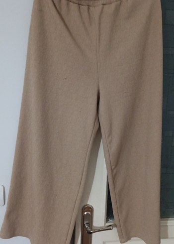 Bej Kadın Rahat Kesim Kumaş Pantolon - Görsel 2