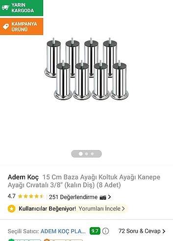 Baza ,koltuk ayağı 