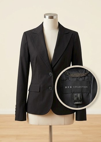 Mango Siyah Blazer Ceket