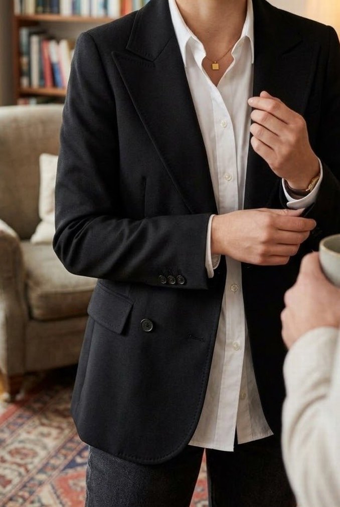 MANGO Siyah Blazer Ceket — görsel 3/12