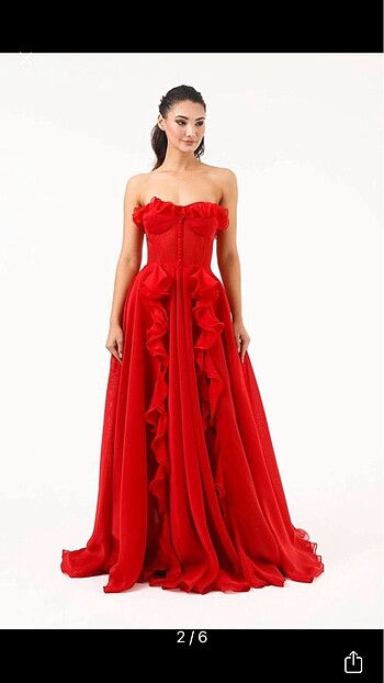 Aldabeta kırmızı kına elbisesi
